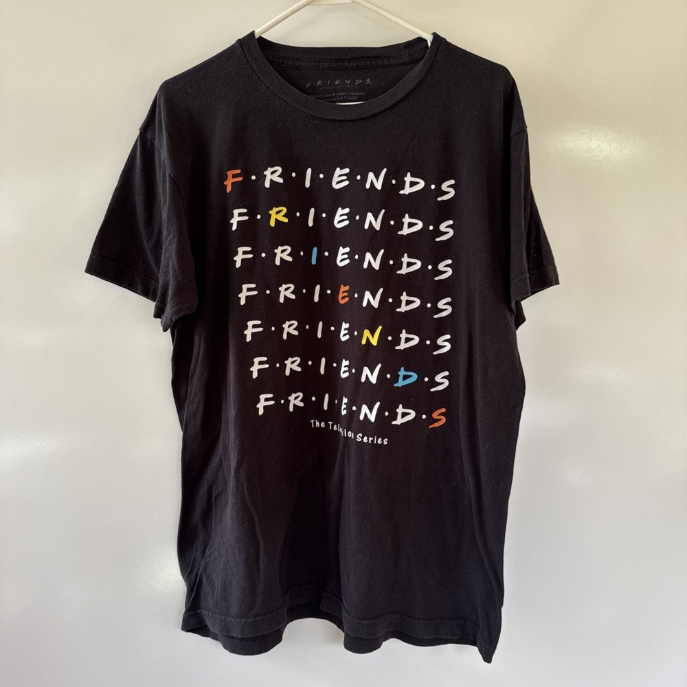 Friends The Televesion Seris Mens Black T-shirt Sz L‎ (42-44) Short Sleeve